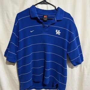 Nike Royal Blue Knitted Polo with White Accents